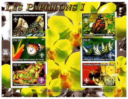 Butterflies & Orchids On Stamps 107-07-8