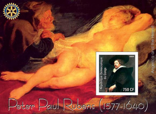 Peter Paul Rubens Paintings on Stamp S/S, Nude, Self-portrait - 9829