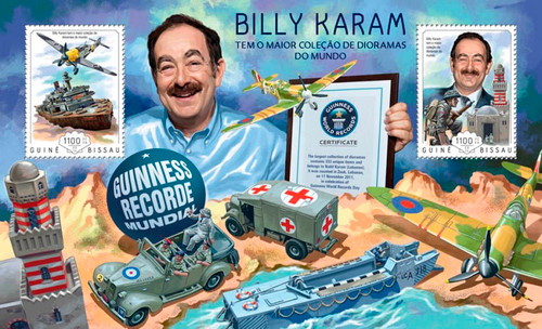 Guinea-Bissau - 2014 Guinness Record Holder Karam  2 Stamp S/S GB14201