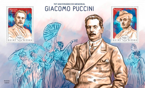 Guinea-Bissau 2014 Memorial Composer Puccini MNH 2 Stamp S/S GB14203b