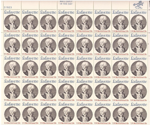 US Stamp - 1977 Marquis de Lafayette - 40 Stamp Sheet - F/VF MNH #1716