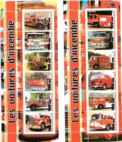 Fire Engines - Two Stamp Sheet Set M610-1