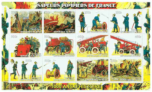 Fire Engineers of France on Stamps