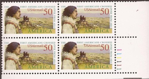 US Stamp 1991 Pre-Columbian America Airmail Plate Block of 4 Stamps C131