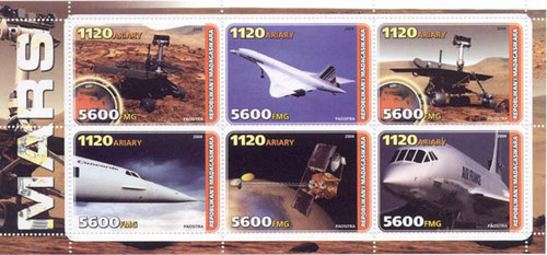 Mars Exploration and Space On Stamps - 2004 - 6 Stamp Sheet - M0741