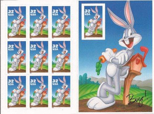 US Stamp - 1997 Bugs Bunny - 10 Stamp Sheet - F/VF MNH Scott #3137