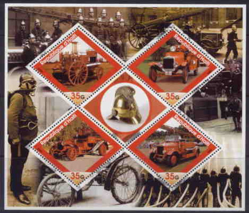 Antique Fire Engines on Stamps H01205