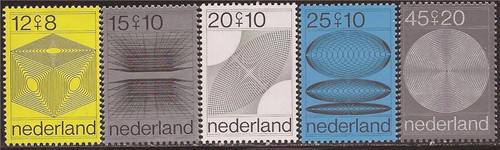 Netherlands - 1970 Computer Designs - 5 Stamp Set - F/VF MNH #B457-61