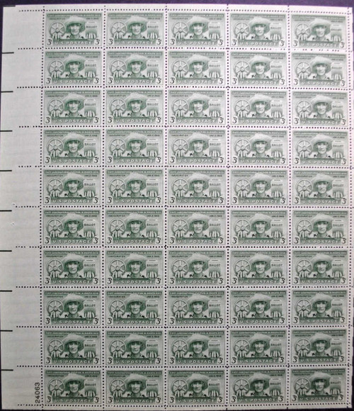 US Stamp - 1949 Puerto Rico Election - 50 Stamp Sheet - Scott #983