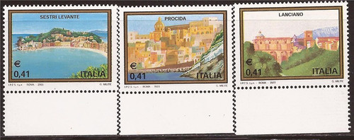 Italy - 2003 Tourism Scenic Views - 3 Stamp Set - Scott #2542-4