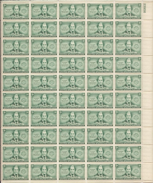 US Stamp - 1948 Juliette Lowe - 50 Stamp Sheet - F/VF MNH - Scott #974