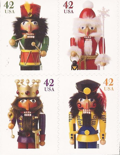 US Stamp - 2008 Christmas Nutcrackers - Block of 4 Stamps #4367a