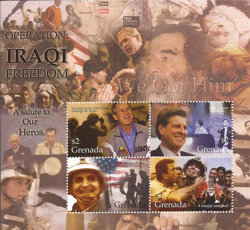 Grenada - 2004 Operation Iraqi Freedom - 4 Stamp Sheet - Scott #3462