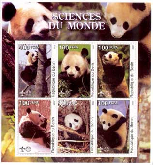 Panda Bears Two Stamp Sheet Set M242-3
