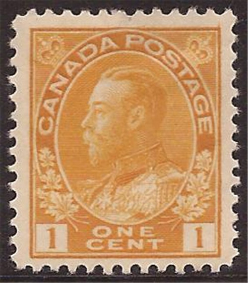 Canada - 1922 1c King George V Yellow - F/VF MH - Scott #105