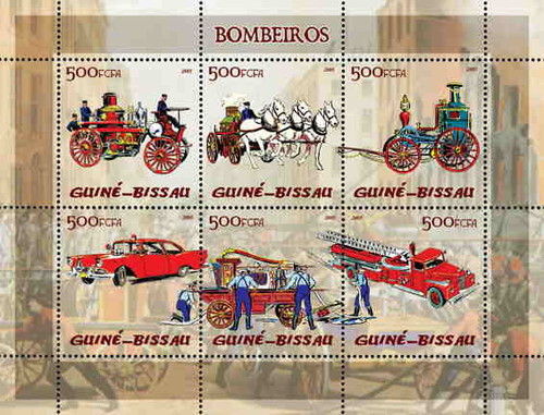 Guinea-Bissau - Fire Engines On Stamps GB5105a