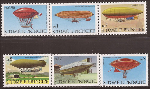 St Thomas - 1979 Dirigibles - 6 Stamp Set - MNH - Scott #561-6