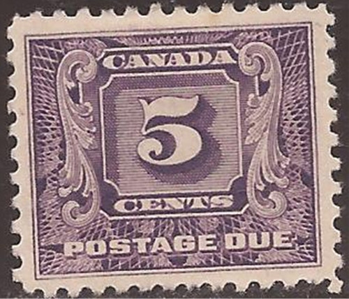 Canada - 1930 5c Postage Due Stamp - F/VF MNG - Scott #J8