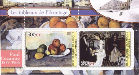 Cezanne Paintings on Stamps M715