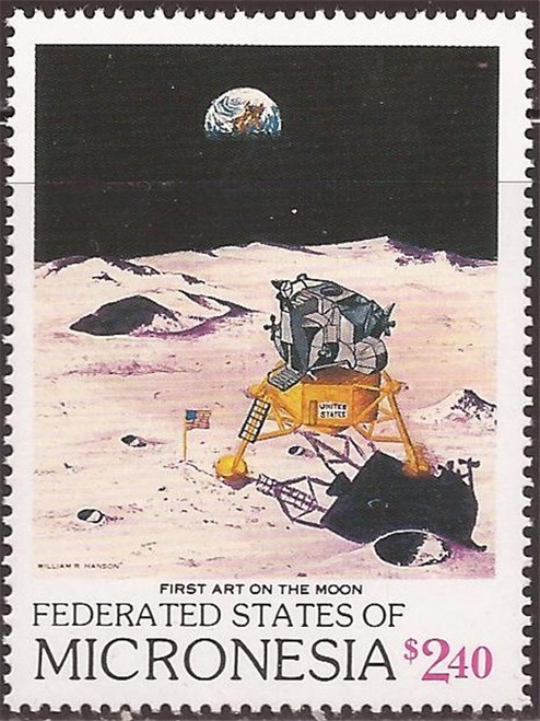 Micronesia - 1989 First Moon Landing Stamp - 19Q-099 - Scott #82