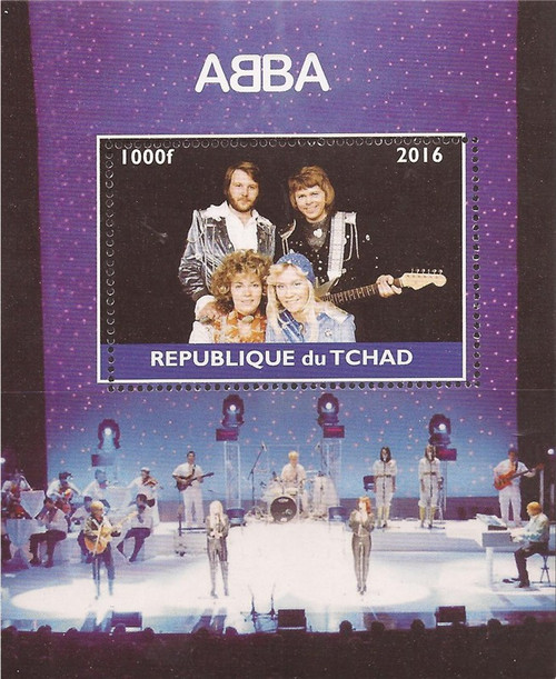 Chad - 2016 Pop Group Abba - Stamp Souvenir Sheet - 3B-501 