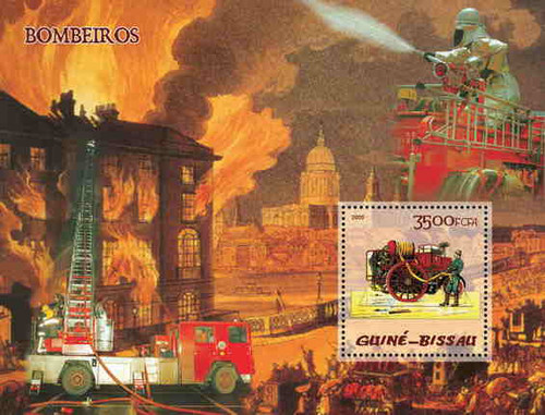Guinea-Bissau - Fire Engines On Stamps GB5105b