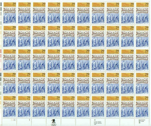 US Stamp - 1992 Columbian Stamp Expo - 50 Stamp Sheet #2616