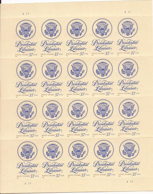 US Stamp - 2005 Presidential Libraries - 20 Stamp Sheet -  #3930