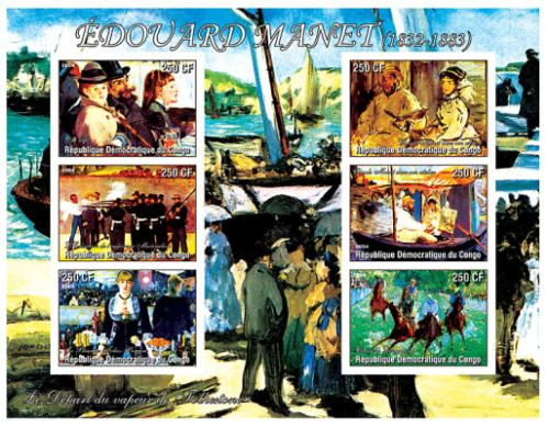 Manet Paintings On Stamps 106-08