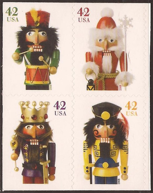 US Stamp - 2008 Christmas Nutcrackers - Block of 4 Stamps #4363a 