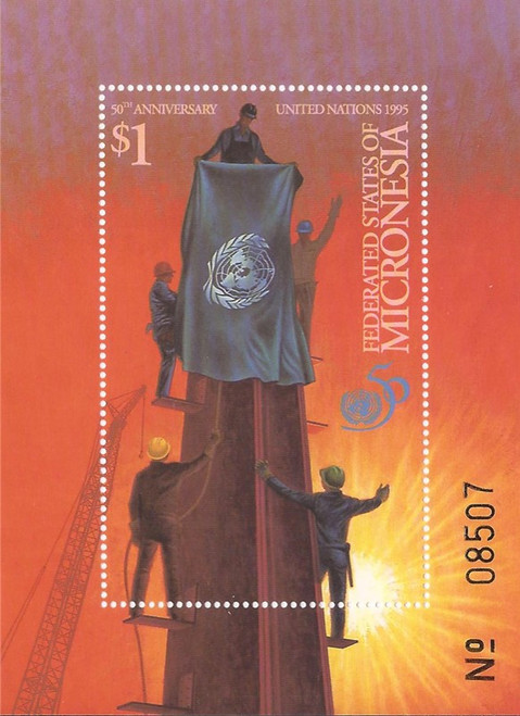Micronesia - 1995 UN Anniversary - Stamp Souvenir Sheet - Scott #229