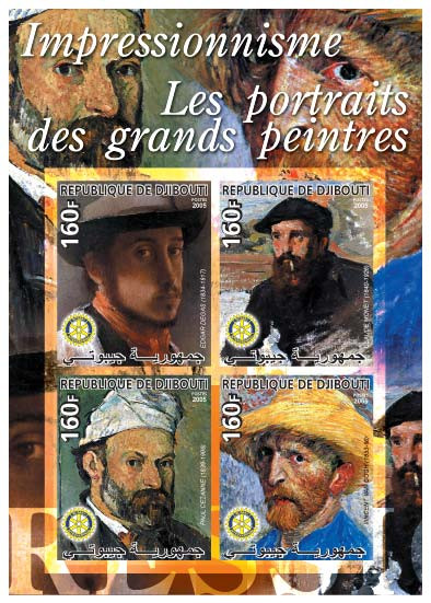 Impressionist Painter Portrait Stamps M0855-6