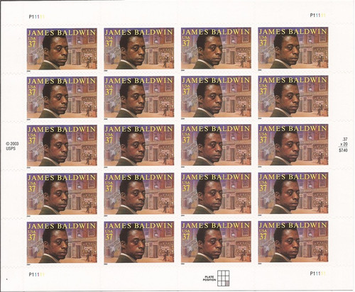 US Stamp - 2004 Author James Baldwin - 20 Stamp Sheet - Scott #3871