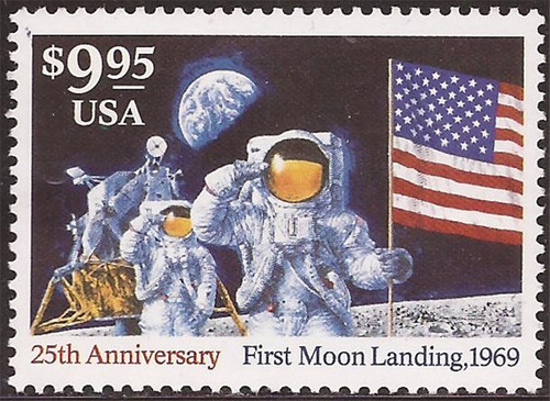 US Stamp 1994 $9.95 Lunar Landing 25th Anniversary Stamp Scott #2842