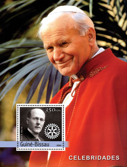 Guinea-Bissau - Pope John Paul & Rotary GBDL4103