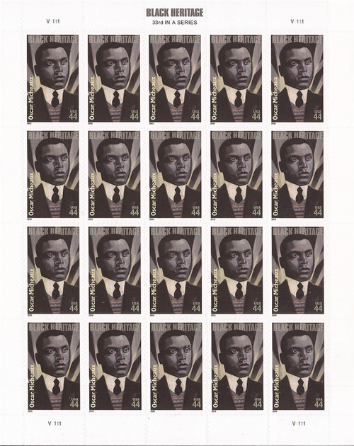 US Stamp - 2010 Black Heritage Oscar Micheaux - 20 Stamp Sheet #4464