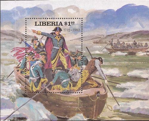 Liberia - 1981 Washington Crossing Delaware - Souvenir Sheet #911