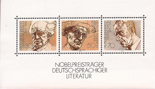 Germany - 1975 German Nobel Literature Laureates Souvenir Sheet #1267