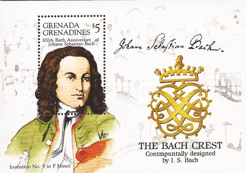 Grenada Grenadines - 1985 Composer J.S. Bach - Souvenir Sheet #703