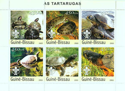 Guinea-Bissau - Turtles On Stamps GB3521