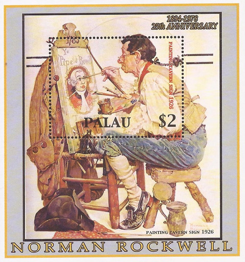 Palau - 2004 Norman Rockwell Art - Souvenir Sheet - Scott #749