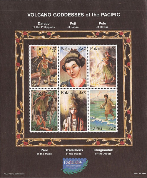 Palau - 1997 Volcano Goddesses - 6 Stamp Sheet - Scott #434