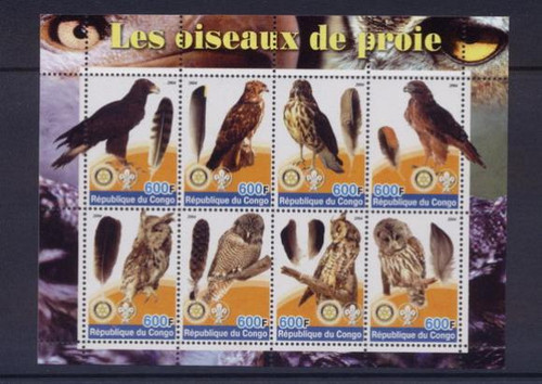 Birds Of Prey On Stamps M0763