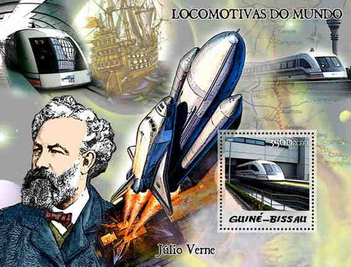 Guinea-Bissau - Maglev Trains & Jules Verne On Stamps GB5203b