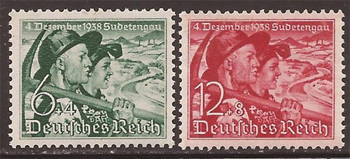 Withdrew 02-25-19-Germany - 1938 Sudeten Territory - 2 Stamp Set -   #B132-3