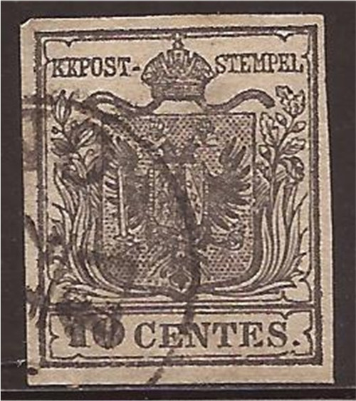 Withdrew 02-13-19-Austria Lombardy-Venetia - 1850 10c Coat of Arms -   #3