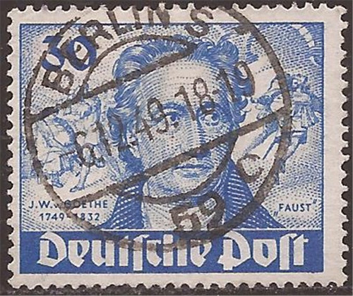 Withdrew 02/17/19-Germany-Berlin - 1949 30pf Goethe Stamp - - Scott #9N63