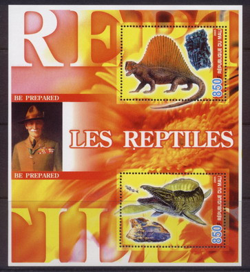 Reptiles & Minerals on Stamps - Two Sheet Set M0817-8