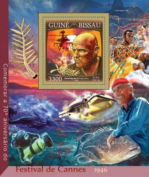 Guinea-Bissau - 2016 Cannes Film Festival - Souvenir Sheet - GB16401b