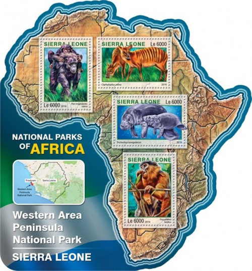 Sierra Leone - 2016 W. Peninsula Nat'l Park - 4 Stamp Sheet-SRL16507a